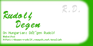 rudolf degen business card